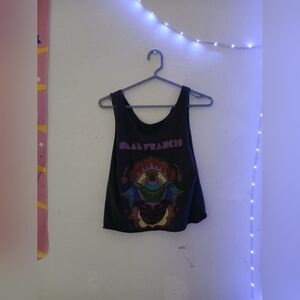 Black Graphic Tank Top